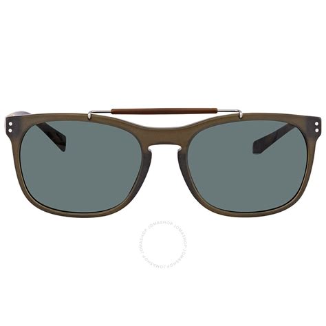 Burberry Green Rectangular Men's Sunglasses BE4244F